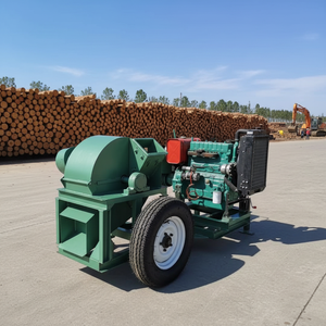 Trituradora de Madera Industrial Móvil a Diésel, con Motor de 105HP, Diámetro de 20cm, Rodamiento de Engranajes, 4t/h - Product Image 1