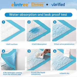 Elintree Tùy Chỉnh Dùng Một Lần Pet Tấm 60*60 Bền Mùi Kiểm Soát Vật Nuôi Miếng Đệm Nước Bằng Chứng Bán Buôn Underpads - Product Image 5