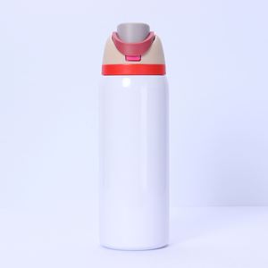 Vaso deportivo de acero inoxidable con aislamiento al vacío, tapa abatible para beber directamente, resistente a caídas, para sublimación transfronteriza. - Product Image 2