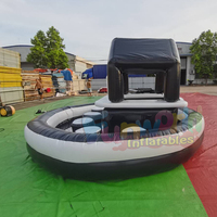 Bar flottant gonflable commercial haute capacité pour piscine, idéal pour fêtes et événements en extérieur, capacité 500 kg, garantie 3 ans