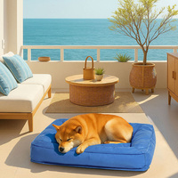 Lit pour chien de grande taille, rectangulaire moderne, avec housse amovible, entièrement orthopédique, soutien enveloppant, imperméable, utilisable toute l'année, anti-salissures, OEM personnalisé
