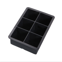 Moule à glaçons en silicone rectangulaire à 6 cavités, très vendu, en silicone de qualité alimentaire, démoulage facile pour les boissons DIY