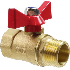 卸売工場カスタム鍛造真鍮ボールバルブ、カスタム用途向けバタフライハンドル付き - Product Image 1