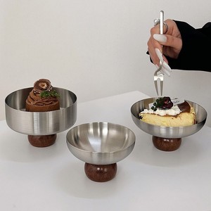 Verres à cocktail en acier inoxydable à pied court, coupes à dessert, coupes à glace et à pouding, coupes à fruits et à yaourt - Product Image 1