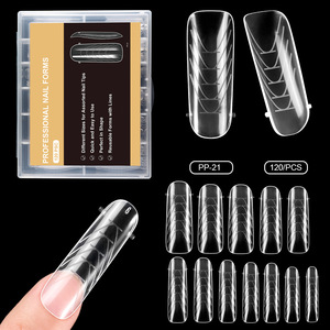 Formes à ongles certifiées pour nail art, extension de gel UV cristal, sans plateau en papier, capsules d'ongles rapides, 120 pièces en boîte, fabriqué aux États-Unis - Product Image 6