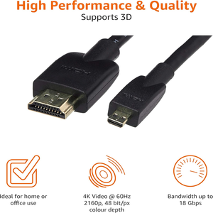 Câble <span class=keywords><strong>Micro</strong></span> <span class=keywords><strong>HDMI</strong></span> vers <span class=keywords><strong>HDMI</strong></span> de haute qualité Câble <span class=keywords><strong>HDMI</strong></span> mâle vers mâle 1.<span class=keywords><strong>5m</strong></span> <span class=keywords><strong>5m</strong></span> et câble <span class=keywords><strong>HDMI</strong></span> Premium pour HDTV - Product Image 5