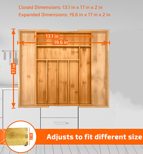 Kitchen Organizer Utensil Expandable Large Kitchen Drawer Organizer High Quality Bamboo Cutlery Drawer Organizer For Utensil And Flatware Storage