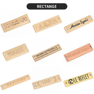 Accesorios para Prendas de Vestir Logotipo de Marca para Bolso Etiqueta Dorada en Relieve Placa de Metal Etiqueta de Metal Dorada Logotipo de Metal Personalizado - Product Image 2