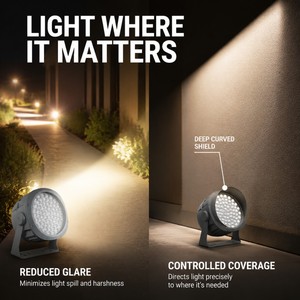 Projecteur LED extérieur haute puissance à contrôle thermique intégré avec support <span class=keywords><strong>en</strong></span> U robuste pour façade de centre commercial - Product Image 4