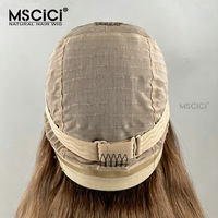 Perruque sans colle prête à être expédiée, en cheveux vierges brun clair, longue, avec dentelle HD frontale, bande ajustable et ligne de cheveux naturelle pré-épilée