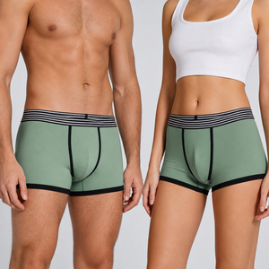 <span class=keywords><strong>Boxer</strong></span> Unisex Minimalisti in Tinta Unita 3D, <span class=keywords><strong>Intimo</strong></span> per Uso Quotidiano, Tessuto Morbido in Cotone e Spandex, <span class=keywords><strong>Intimo</strong></span> Maschile - Product Image 1