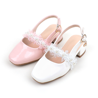 Chaussures à talons Mary Jane pour petites filles, sandales pour enfants, chaussures de princesse pour mariage ou fête.