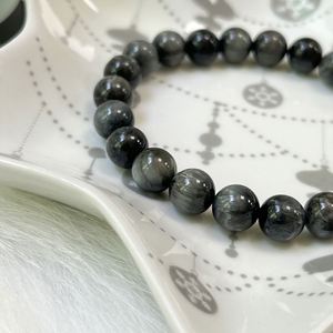Bracelet en pierre naturelle avec perles de verre colorées, énergie masculine, logo personnalisé sans couture, vente en gros à prix réduit - Product Image 1