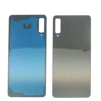 Pour Samsung Galaxy A7 2018 A750F Coque arrière en verre de remplacement avec/sans objectif d'appareil photo Pièces de réparation