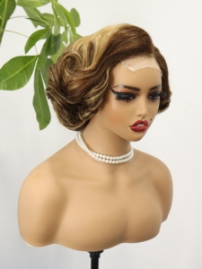 วิกผมบ๊อบสั้นแบบบราซิลเลียนบอดี้เวฟ ผมแท้ 13x4  วิกผมแท้แบบมีเชือกผูกโปร่งใส 4x4  วิกผมแบบปิดหน้าผากพร้อมเชือกผูก 4x4  วิกผมแบบถอนขนด้านหน้าเรียบร้อยแล้ว - Product Image 2