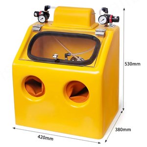 Petite machine de sablage manuelle industrielle en acier inoxydable, puissance 100W, garantie 1 an, pour le polissage de bijoux, avec boîte de vitesses intégrée - Product Image 3