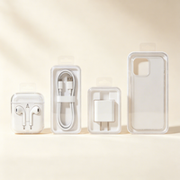 Boîte à bulles universelle pour produits électroniques, emballage en plastique transparent pour écouteurs, chargeur, câble, étui de téléphone, présentoir de vente au détail