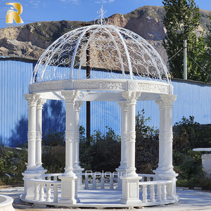 Gazebo <span class=keywords><strong>in</strong></span> Stile Greco con Pilastri <span class=keywords><strong>in</strong></span> Marmo Bianco RELONG, Decorazione da <span class=keywords><strong>Giardino</strong></span> per Esterni <span class=keywords><strong>in</strong></span> Vendita - Product Image 6