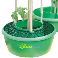 Jardinière de tomates à arrosage automatique Halos en plastique Pot goutte à goutte à libération lente jardinière de culture Pots de plantes de tomates Pot de jardin jardinière