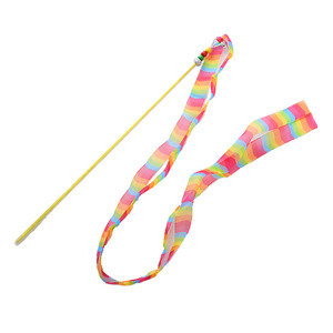 Commercio all'ingrosso di qualità personalizzato di lusso doppio lato nastro arcobaleno leopardo presa in giro bastone interattivo per animali domestici cani e gatti - Product Image 5