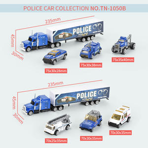 Commercio all'ingrosso Mini pressofuso in lega di giocattoli modello di auto <span class=keywords><strong>polizia</strong></span> Serie scorrevole in lega di trasporto di veicoli camion giocattoli con 3 auto della <span class=keywords><strong>polizia</strong></span> - Product Image 6