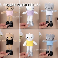 Vêtements de poupée personnalisés de 10 cm, hauts sans manches couleur macaron, tenue de poupée en peluche miniature, vente en gros OEM ODM