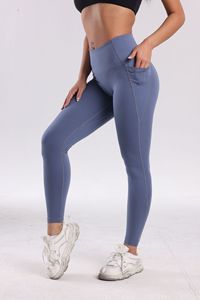 Leggings Deportivos de Cintura Alta para <span class=keywords><strong>Mujer</strong></span>, Ecológicos, de Longitud Completa, con Control de Abdomen, Efecto Levanta Glúteos, con Bolsillos, Estampado Casual - Product Image 3