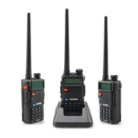 BAOFENG Uv-5r 5W Radio CB Terbaik Amatir Vhf Uhf 2 Arah untuk Bisnis Genggam Dual Band Transceiver Murah Walkie Talkie