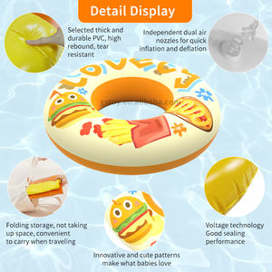 恐竜フルーツ漫画デザイン水泳チューブリング子供用プールフロートビーチスイミングパーティーおもちゃ子供用インフレータブルスイミングリング - Product Image 5