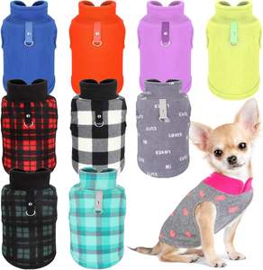 ペット服ペット用ペット服ペット用リーシュリングソフト暖かい冬子犬チェック柄シャツベストカスタマイズ - Product Image 1