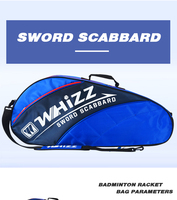 Sac de raquette de badminton personnalisé pour sport d'équipe, ensemble de raquettes de badminton avec sac et balles