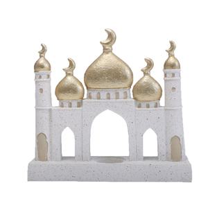 Productos de Ramadán directamente de fábrica, decoraciones Eid Mubarak, adornos de resina hechos a mano con forma de mezquita, castillo y estrellas para decoración de escritorio para Ramadán. - Product Image 5