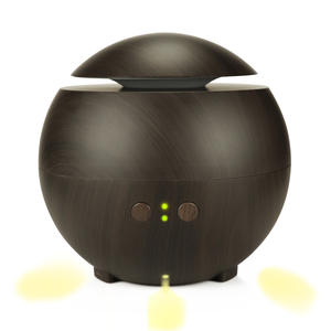 Wood Grain Aroma Diffuser 600ml Ultrasonic <b>Humidifier</b> With Light For Home Office Use - Product Image 2