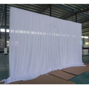 Heavy Duty Adjustable Aluminum <b>Backdrop</b> <b>Stand</b> with Silver Pipe and Drape for Wedding & Trade Show Events - Product Image 1