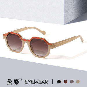Yingtai Eyewear Polygonal <b>Sunglasses</b> PC Frame UV400 Protection Unisex Style - Product Image 1