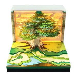 Nuovo Prodotto 2027: Calendario 3D in Carta Illuminato, Regali Natalizi, Fogli Calendario Settimanale, Blocco Note 3D, Arte su Carta per Fai da Te - Product Image 1