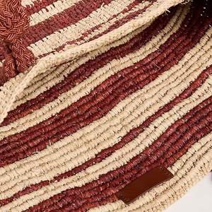 กระเป๋าถือชายหาดลายทางสำหรับผู้หญิงไซส์ใหญ่ ฤดูร้อน/ฤดูหนาว/ฤดูใบไม้ผลิ  กระเป๋าสะพายไหล่แบบถัก  แบบเปิดปิด  พกพาสะดวก สำหรับเดินทางและช้อปปิ้ง - Product Image 3