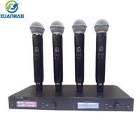 Système de microphone sans fil quad SLXD4Q+ Beta58 Ksm8 à longue portée pour concerts et festivals en extérieur
