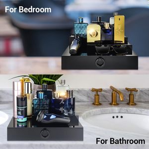 Tùy chỉnh 3 Tier Nước hoa hiển thị kệ đứng Acrylic Cologne tổ chức cho nam giới với ngăn kéo - Product Image 5