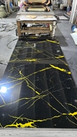 Panneau en PVC de style moderne européen, effet marbre UV, résistant à l'humidité, pour intérieur, machine 3D, imperméable, salon, chambre, couloir