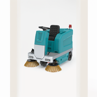 Pneus solides S1400 Ride On Industrial Floor Sweeper avec pneus à haute élasticité sans gonflage pour la durabilité