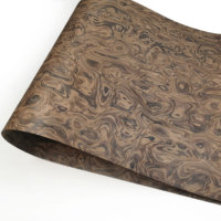 VUNIR 0.25mm-0.45mm Placage en bois d'ingénierie Moire Brown Tech Placage pour finitions décoratives