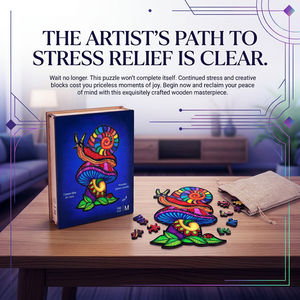 Puzzle en bois personnalisé A4, motif escargot coloré, 150 pièces, épaisseur 5 mm, avec boîte premium pour la maison, les loisirs et les cadeaux - Product Image 3