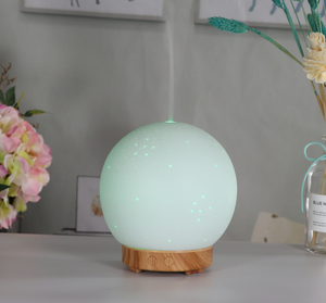 Hot Selling Classic Round Shape Ultrasonic Custom LOGO 100ml Stone Decorative Ceramic Natural Air Nebulizer Water Humidifier - Product Image 6