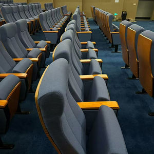 Sièges d'auditorium scolaire en tissu moderne pour bureau à domicile salles de conférence multimédia studios de musique cinéma église utilisation-rangée pliable - Product Image 4