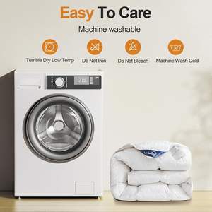 لحاف/بطانية محشوة بريش البط عالي الجودة، مبطنة بأسلوب صندوقي للمنزل - Product Image 6