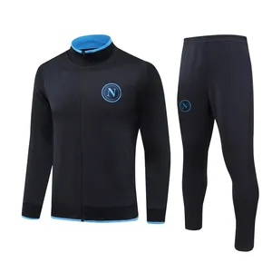 23 24 pakaian olahraga napoly pakaian olahraga sepak bola RONALDO Amerika lengan panjang pria Kit Naples Kit pakaian latihan jaket Jersey