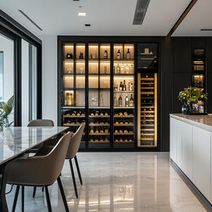 Wine Shop Store Décoration d'intérieur Armoire à <span class=keywords><strong>vin</strong></span> en acier inoxydable personnalisée pour <span class=keywords><strong>cave</strong></span> à <span class=keywords><strong>vin</strong></span> d'hôtel domestique - Product Image 4