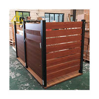 Sistem Pagar Privasi Taman Hunian Modern Zhongchang 6063 Profil Pagar Aluminium Motif Kayu DIY Kit Pagar Mudah Dipasang