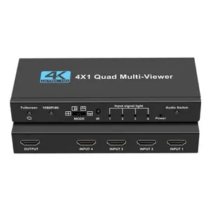 OEM 3D 4K 울트라 HD HDMI 쿼드 멀티 뷰어 4 in 1 Out HDMI 스위치 4X1 프로젝터 모니터 DVD 플레이어 및 블루 레이 플레이어 용